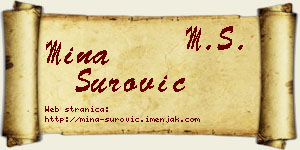 Mina Surović vizit kartica